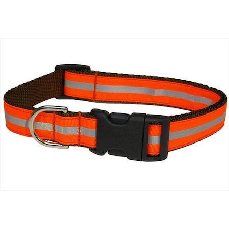 Sassy Dog Wear Sassy Dog Wear REFLECTIVE - ORANGE1-C Reflective Dog Collar; Orange - Small REFLECTIVE - ORANGE1-C